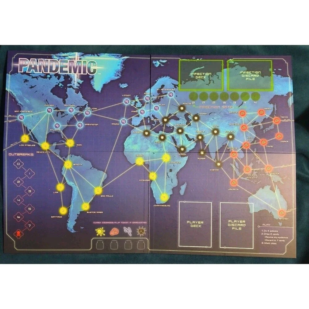2012 Pandemic Board Game By Z-Man Games 100% Complete